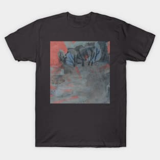 Pink-blue abstract landscape T-Shirt
